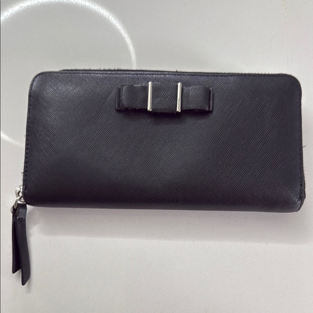 Coach Black Wallet with Bow Detail